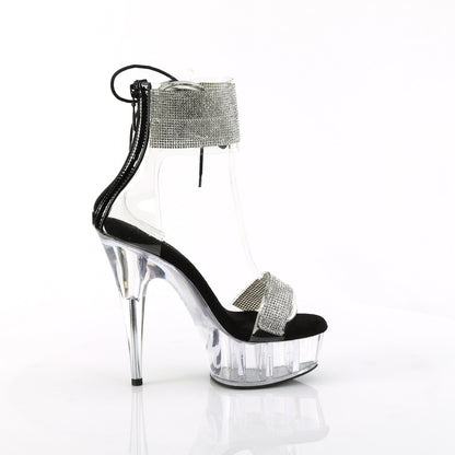 Pleaser   DELIGHT-627RS CLR-BLK/CLR