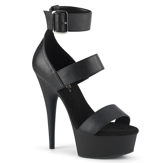 Pleaser   DELIGHT-629 blk in pelle finta/blk opaca