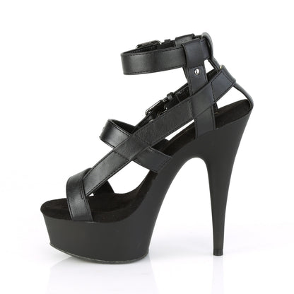 Pleaser Sandali da donna DELIGHT-637 Blk in ecopelle / BLK opaco