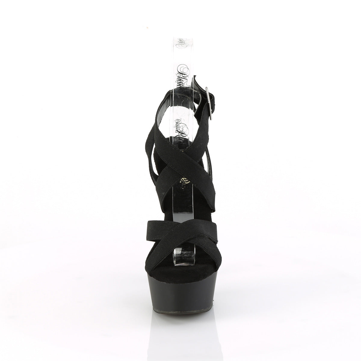 Pleaser   DELIGHT-638 BLK BAND ELASTICE/BLK MATTE