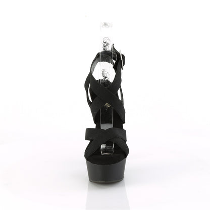 Pleaser   DELIGHT-638 BLK BAND ELASTICE/BLK MATTE