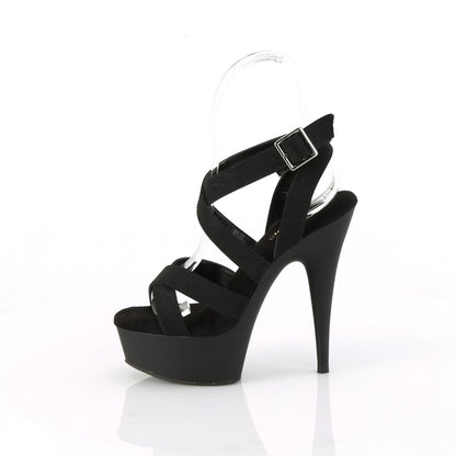 Pleaser   DELIGHT-638 BLK BAND ELASTICE/BLK MATTE