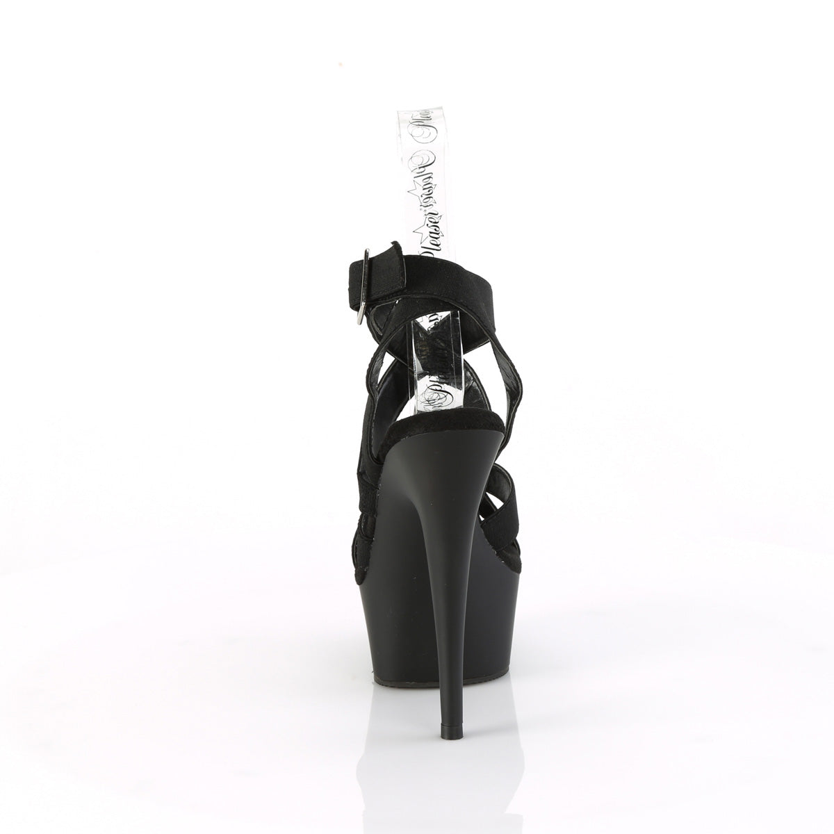 Pleaser   DELIGHT-638 BLK BAND ELASTICE/BLK MATTE
