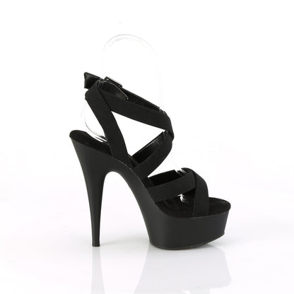 Pleaser   DELIGHT-638 BLK BAND ELASTICE/BLK MATTE