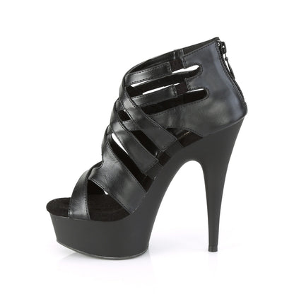 Pleaser Sandali da donna DELIGHT-645 Blk in ecopelle / BLK opaco