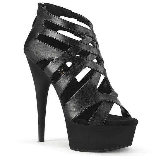 Pleaser Sandali da donna DELIGHT-645 Blk in ecopelle / BLK opaco
