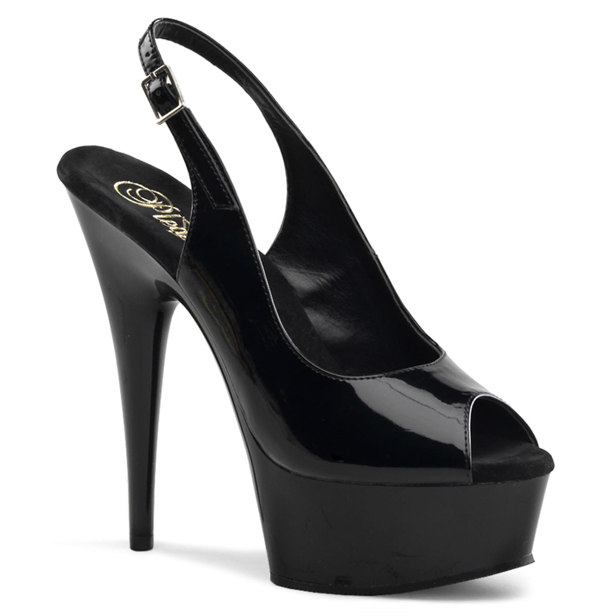 Pleaser Sandali da donna DELIGHT-654 BLK / BLK