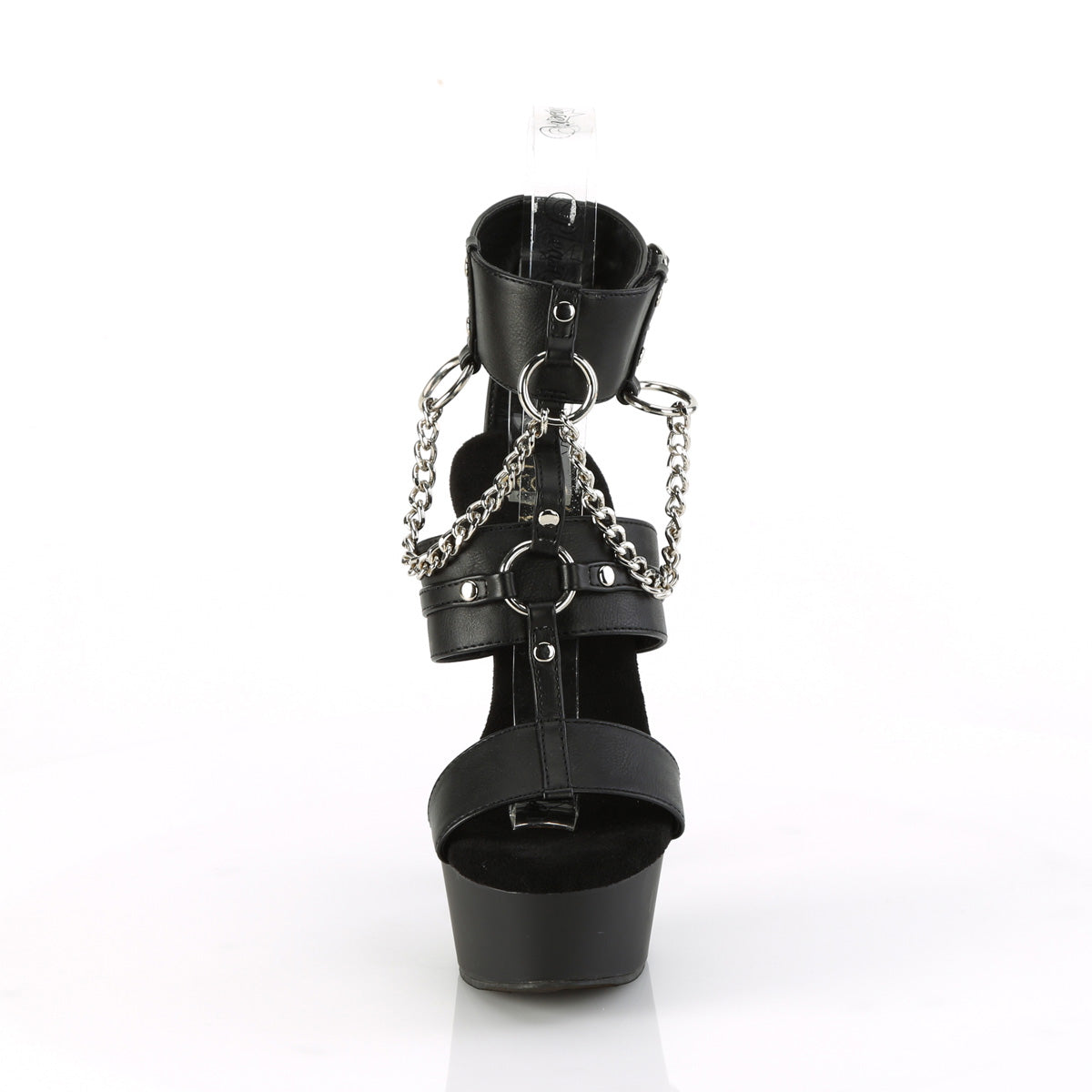 Pleaser   DELIGHT-661 blk in pelle finta/blk opaca