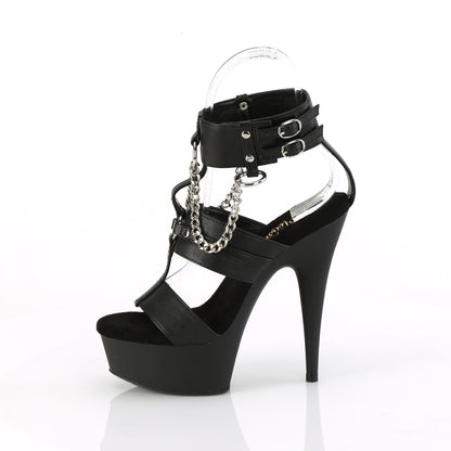 Pleaser   DELIGHT-661 blk in pelle finta/blk opaca