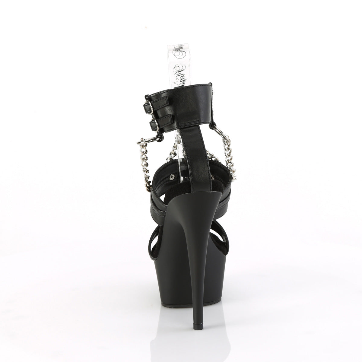 Pleaser   DELIGHT-661 blk in pelle finta/blk opaca