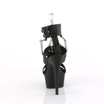 Pleaser   DELIGHT-661 blk in pelle finta/blk opaca