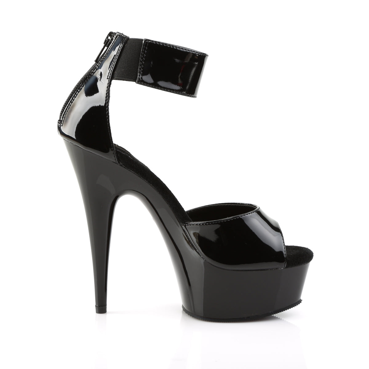 Pleaser Womens Sandals DELIGHT-670-3 Blk/Blk