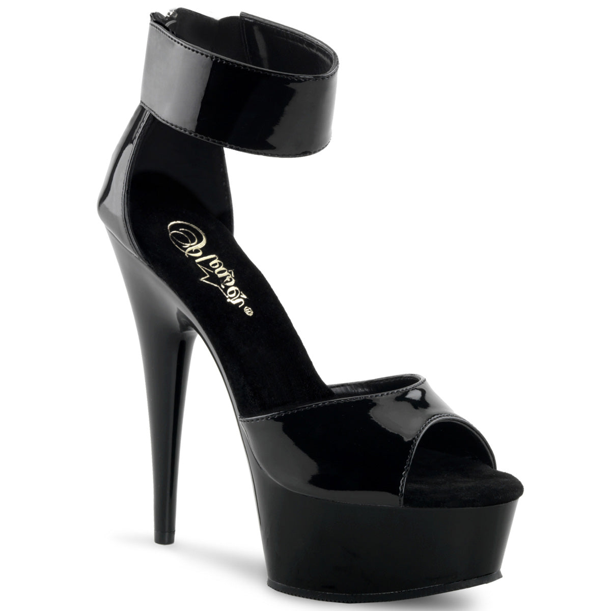 Pleaser Womens Sandals DELIGHT-670-3 Blk/Blk