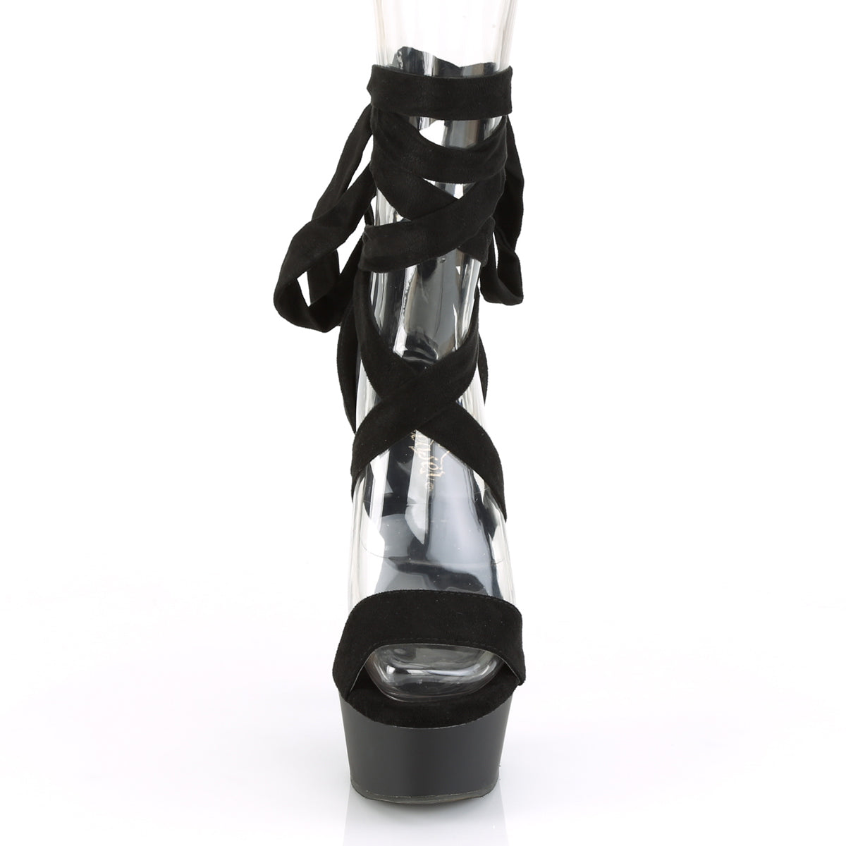 Pleaser Sandali da donna DELIGHT-671 Blk Faux Suede / Blk Matte