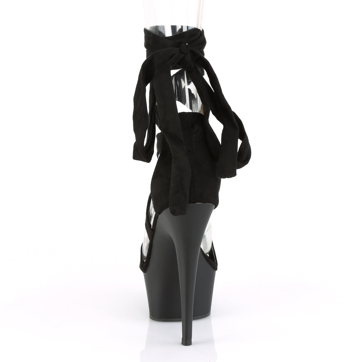 Pleaser Sandali da donna DELIGHT-671 Blk Faux Suede / Blk Matte