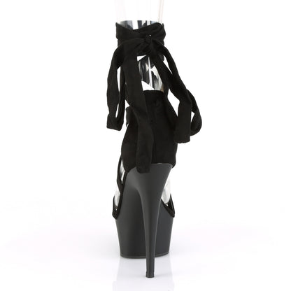 Pleaser Sandali da donna DELIGHT-671 Blk Faux Suede / Blk Matte
