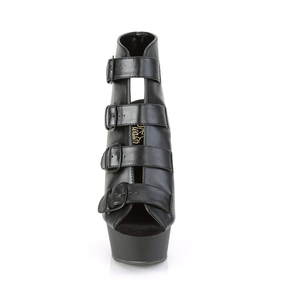 Pleaser Sandali da donna DELIGHT-683 Blk in ecopelle / Blk Matte