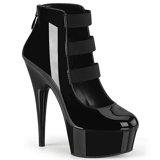 Pleaser Sandali da donna DELIGHT-684 BLK PAT / BLK