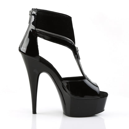 Pleaser Stivaletti da donna DELIGHT-690 BLK PAT-LAMY / BLK