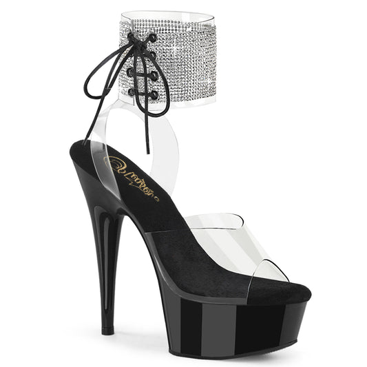 Pleaser   DELIGHT-691-2RS Clr/Blk