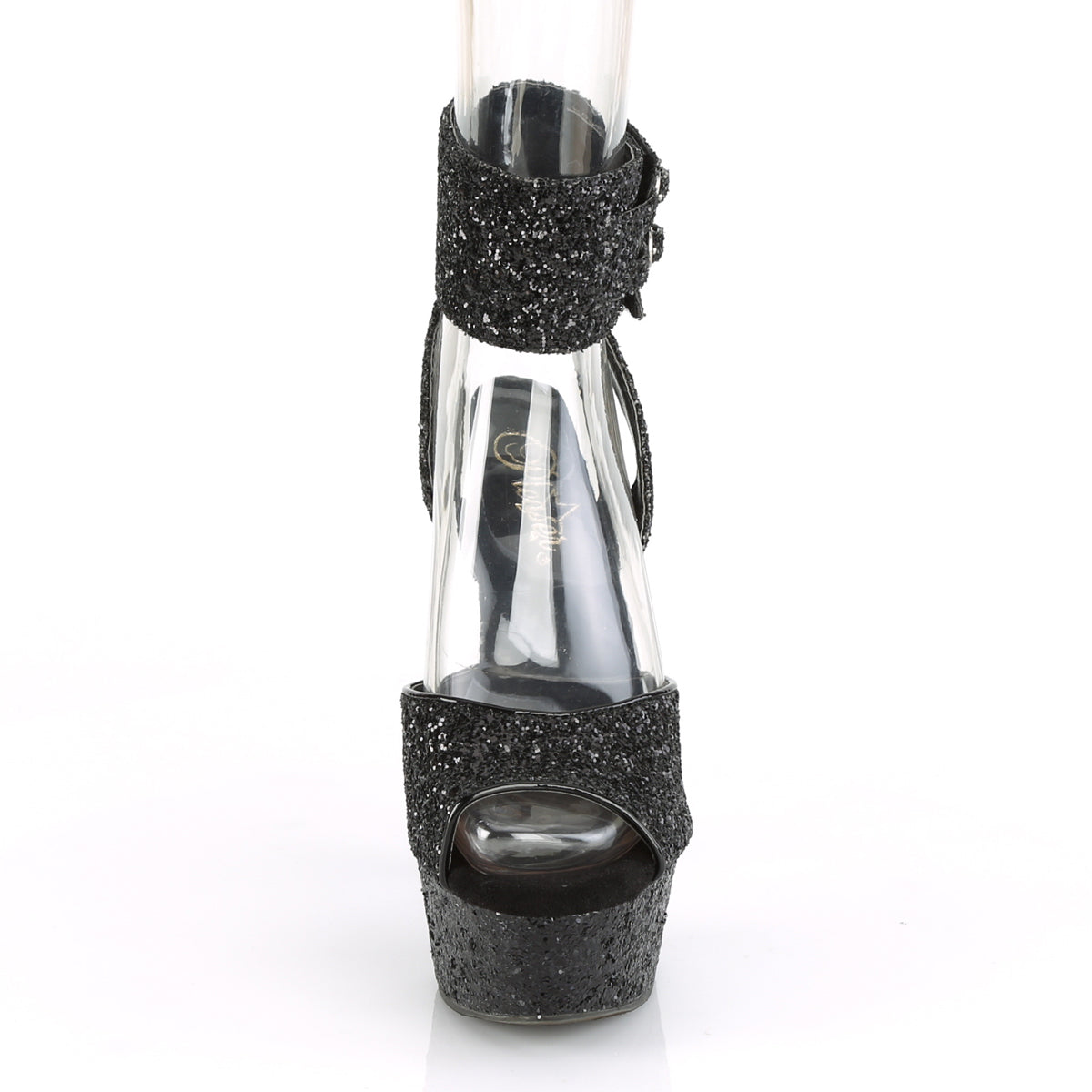 Pleaser Sandali da donna DELIGHT-691lg Blk Glitter / Blk Glitter