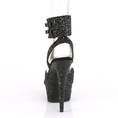 Pleaser Sandali da donna DELIGHT-691lg Blk Glitter / Blk Glitter