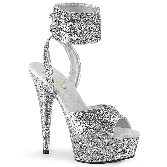 Pleaser Sandali da donna DELIGHT-691lg slv glitter / glitter slv