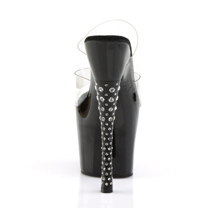 Pleaser  Sandali DIAMOND-702 CLR/BLK