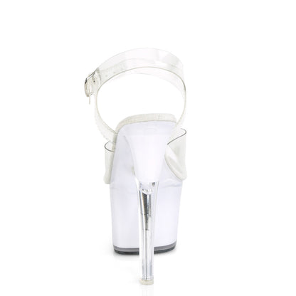 Pleaser Sandali da donna DISCOLITE-708 CLR / Glow Bianco