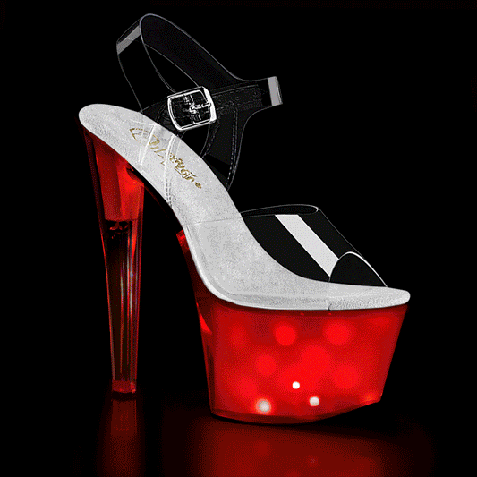 Pleaser Sandali da donna DISCOLITE-708 CLR / Glow Bianco