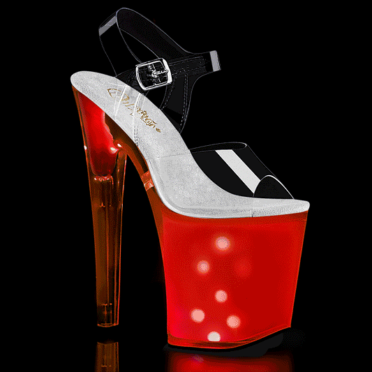 Pleaser Sandali da donna DISCOLITE-808 CLR / Glow bianco