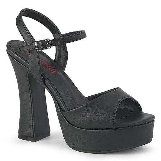 DemoniaCult Womens Sandals DOLLY-09 Blk Vegan Leather