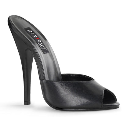 Devious Sandali da donna DOMINA-101 in pelle BLK.