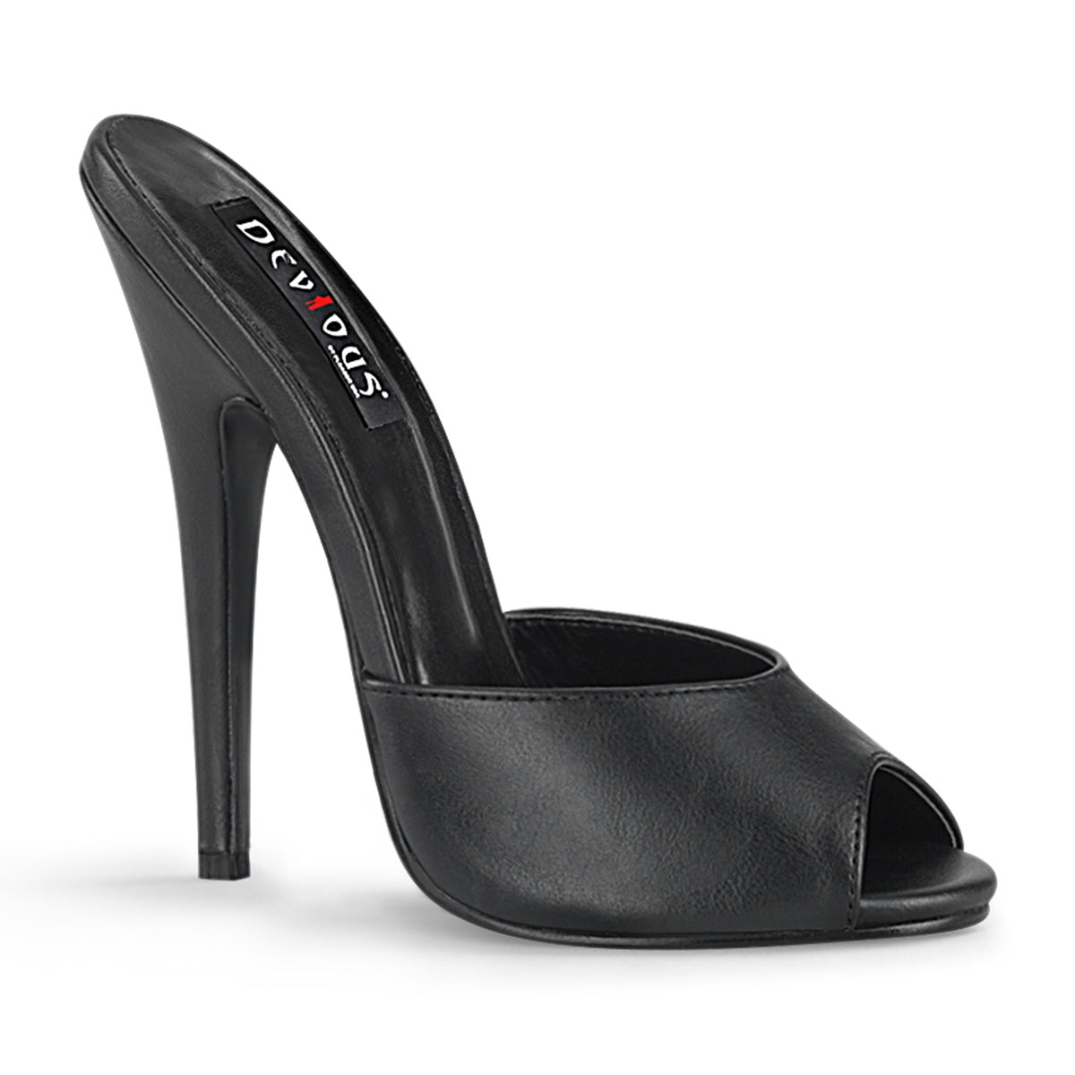 Devious Sandali da donna DOMINA-101 Blk in ecopelle