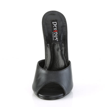 Devious Sandali da donna DOMINA-101 Blk in ecopelle