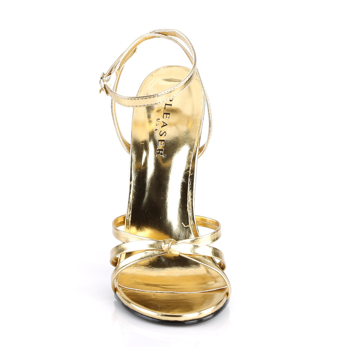 Devious Sandali da donna DOMINA-108 PU metallizzato in oro