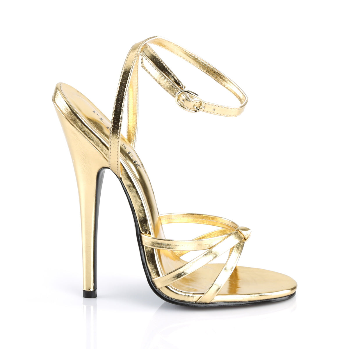 Devious Sandali da donna DOMINA-108 PU metallizzato in oro