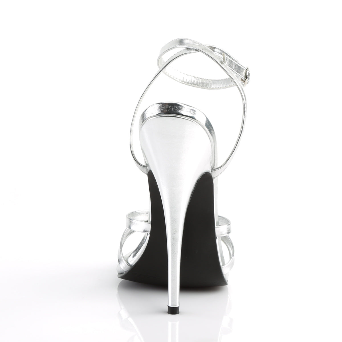 Devious Sandali da donna DOMINA-108 PU metallizzato in argento