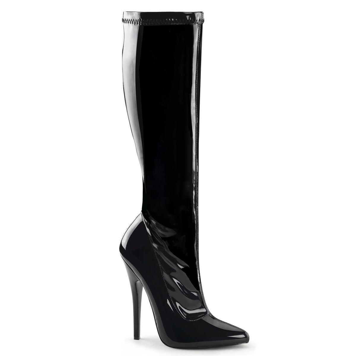 Devious Stivali da donna DOMINA-2000 BLK STR PAT
