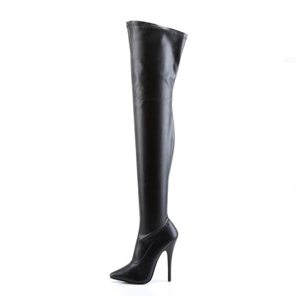 Devious Stivali da donna DOMINA-3000 BLK STR PU