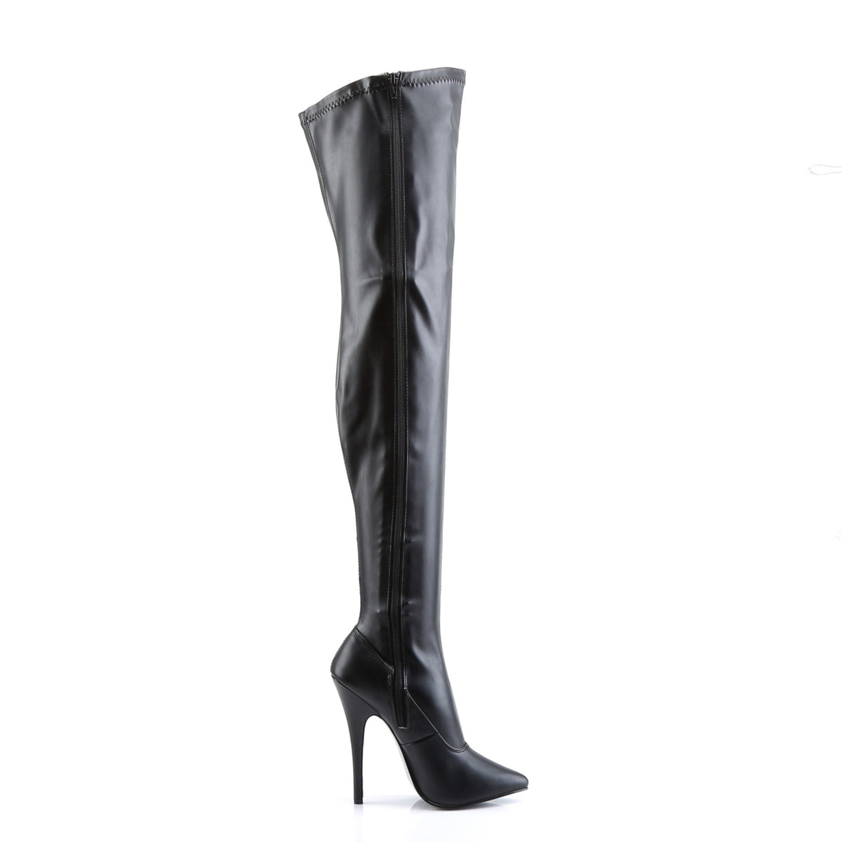 Devious Stivali da donna DOMINA-3000 BLK STR PU