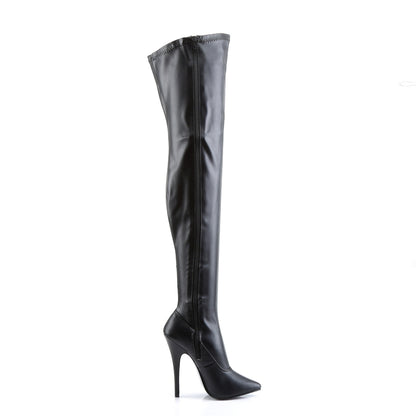 Devious Stivali da donna DOMINA-3000 BLK STR PU