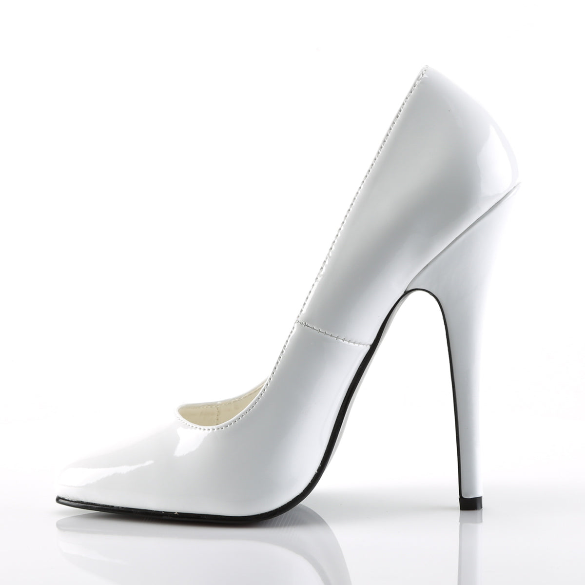 Devious Pompe da donna DOMINA-420 Wht Pat.
