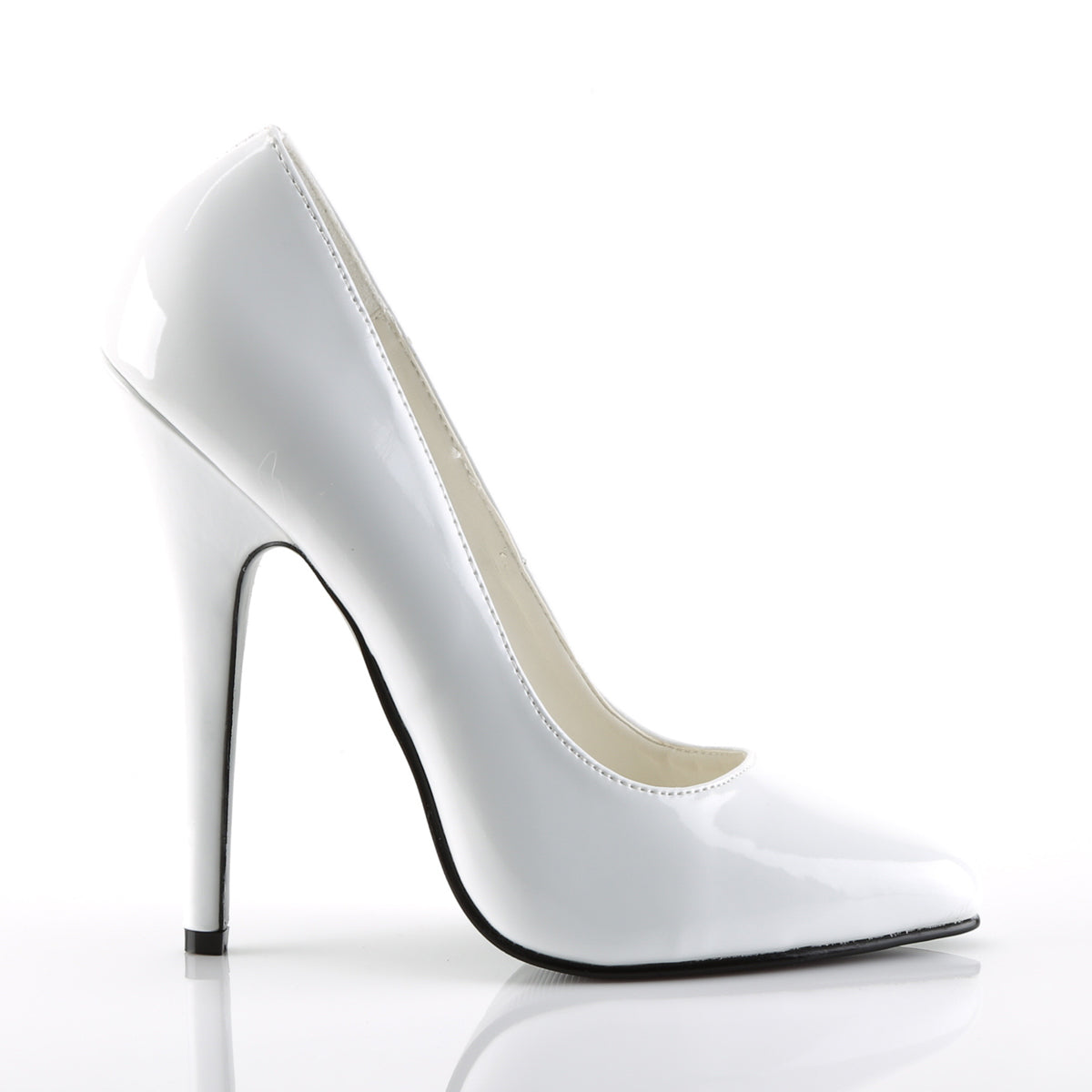 Devious Pompe da donna DOMINA-420 Wht Pat.