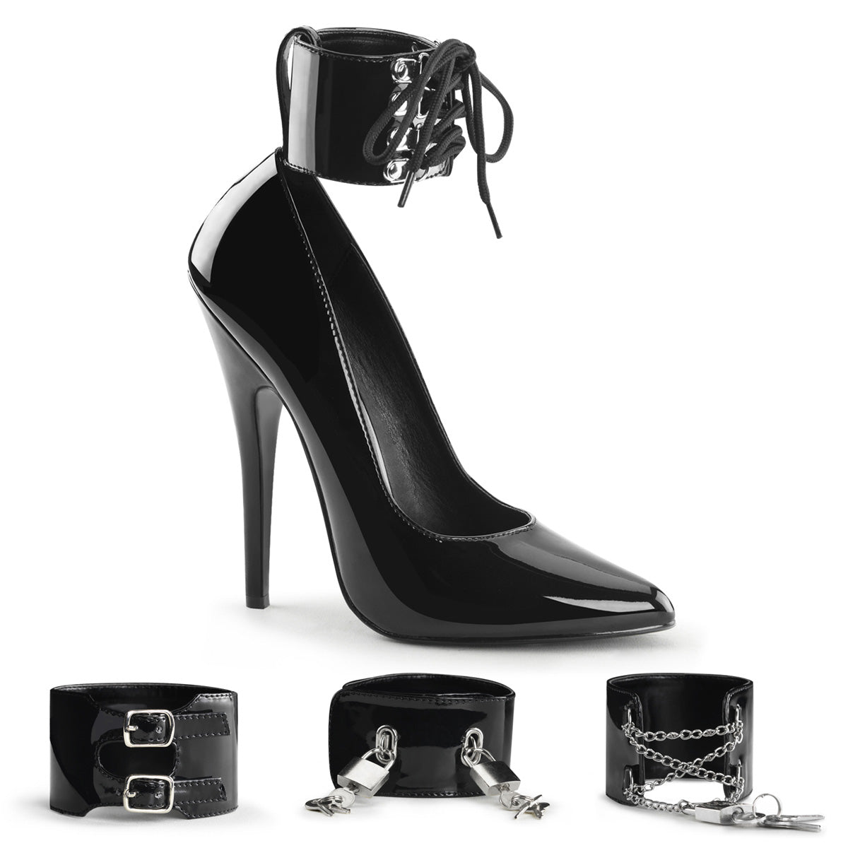 Devious Pompe da donna DOMINA-434 BLK PAT