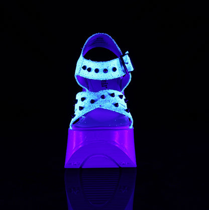 DemoniaCult Sandali femminili DYNAMITE-02 wht multi glitter