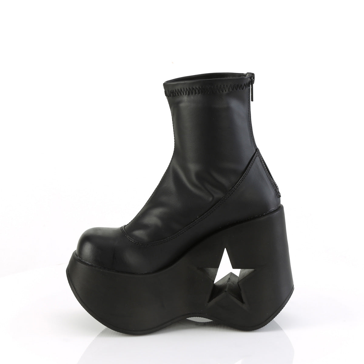 DemoniaCult  Stivali alla caviglia DYNAMITE-100 BLK STR VEGAN PELLE