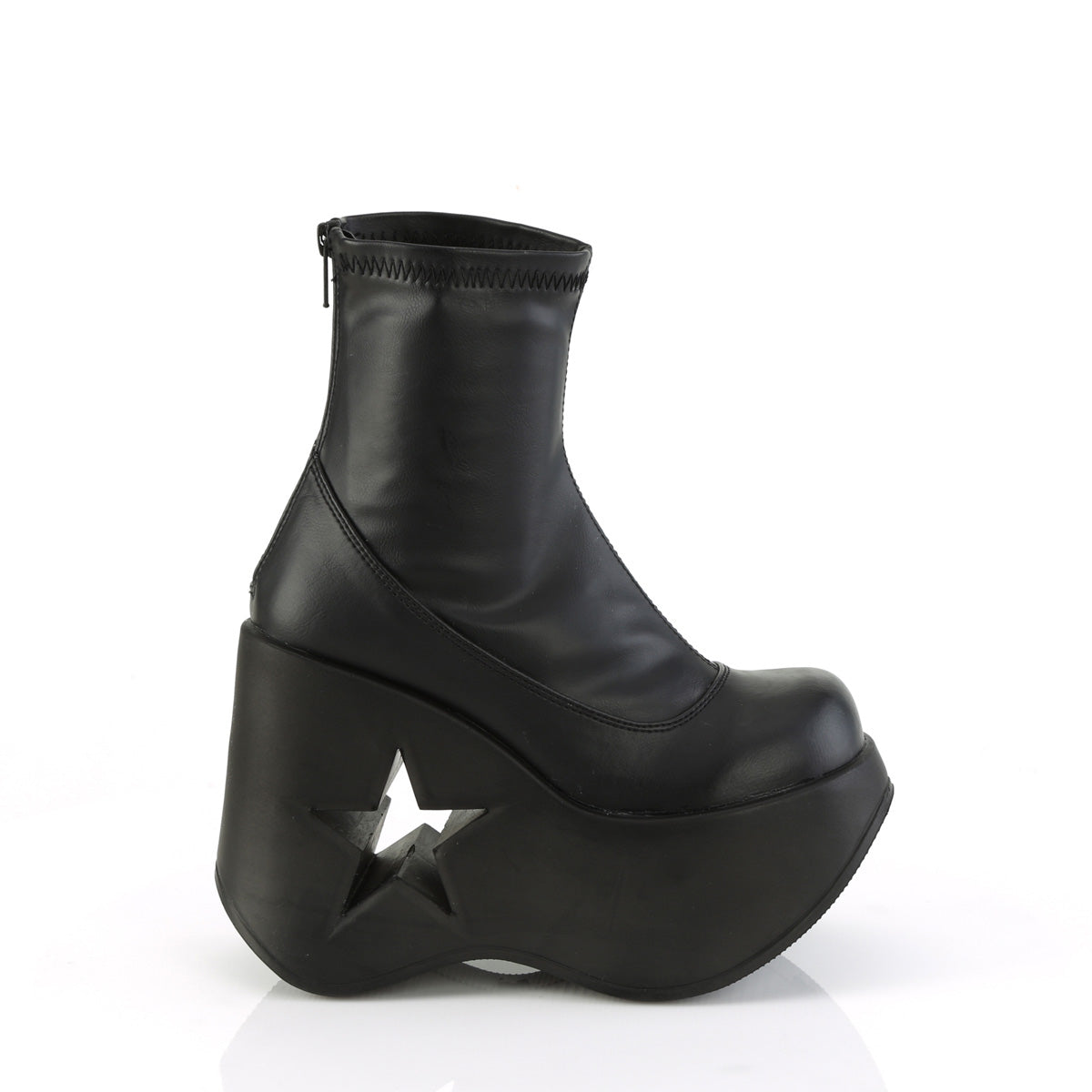 DemoniaCult  Stivali alla caviglia DYNAMITE-100 BLK STR VEGAN PELLE