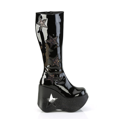 DemoniaCult  Stivali DYNAMITE-218 blk pat-blk multi glitter