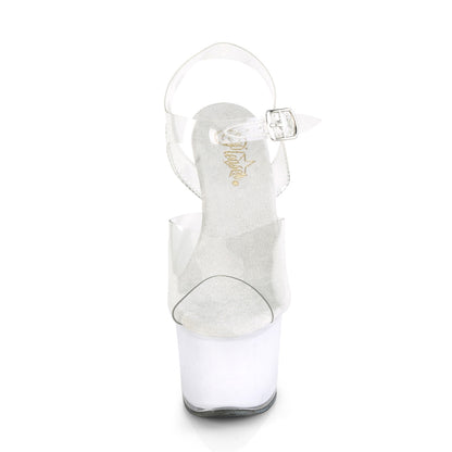 Pleaser Sandali da donna ECHOLITE-708 CLR / Glow Bianco